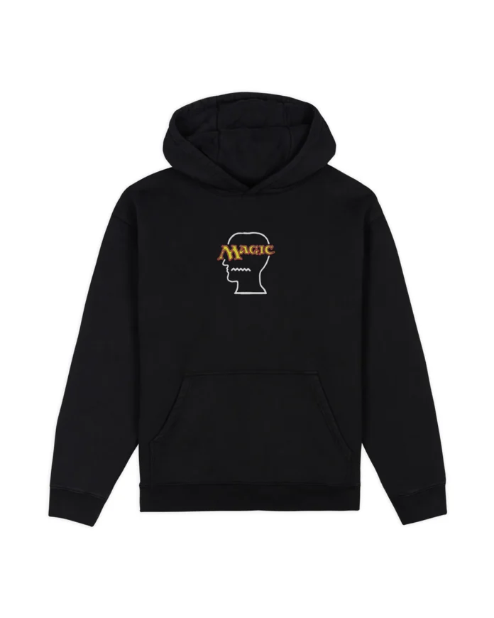 BRAIN DEAD X MAGIC THE GATHERING LOGO LOCKUP HOODIE - BLACK